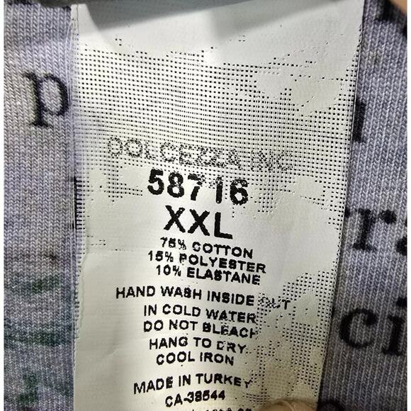 Dolcezza Jacket Women XXL Artsy Art To Wear Flecce Collar Photography Travel - Picture 4 of 13